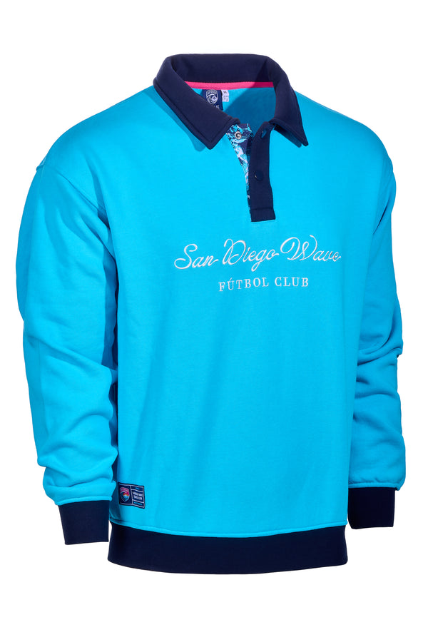 Unisex San Diego Wave FC Script Rugger Sweater
