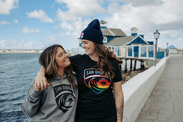 Unisex San Diego Wave FC Pride Crest Short Sleeve Tee