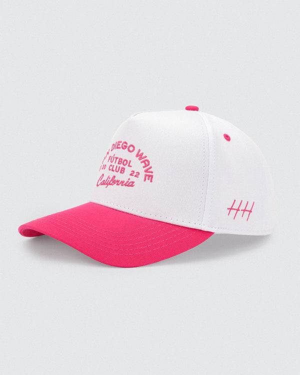 San Diego Wave FC x Huega House Pink & White High Profile Hat