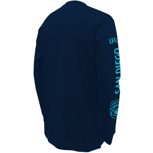 Unisex San Diego Wave FC Tonal Header Long Sleeve Tee