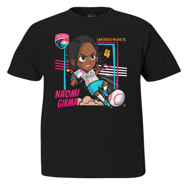 Youth San Diego Wave FC Naomi Girma Chibi Graphic Short Sleeve Tee