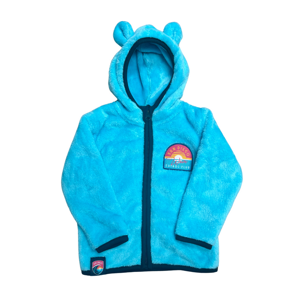 Youth San Diego Wave FC Woven Badge Teddy Hoodie