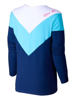 Women's San Diego Wave FC Color Block Chevron Long Sleeve Tee