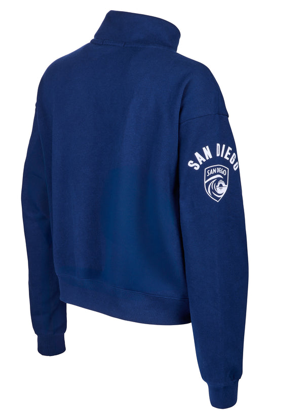 Women's San Diego Wave FC Color Block 1/4 Zip Fleece