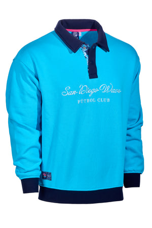 Unisex San Diego Wave FC Script Rugger Sweater