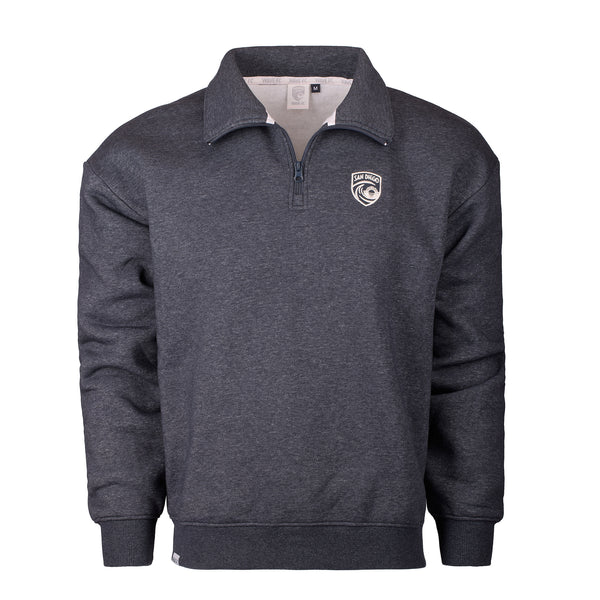 Unisex San Diego Wave FC Twill Crest Quarter Zip Pullover