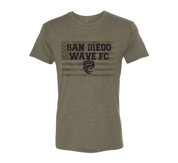 Unisex San Diego Wave FC Military Appreciation Tonal Flag Short Sleeve Tee