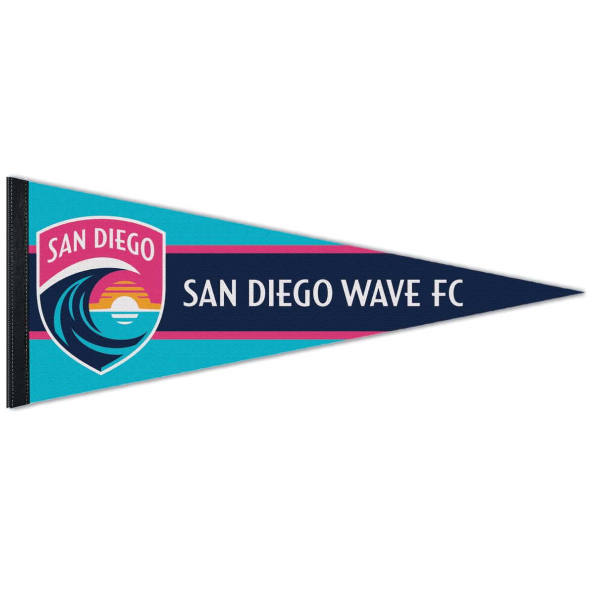 San Diego Wave FC Color Block Wordmark Pennant – San Diego Wave Fútbol Club