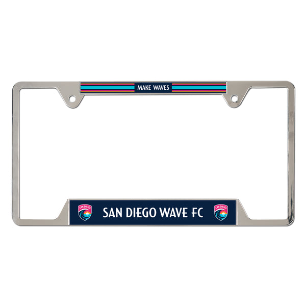 San Diego Wave FC Make Waves Stripes License Plate Frame