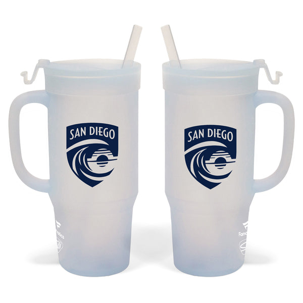 San Diego Wave FC One Color Crest 32 oz Silicone Humbler