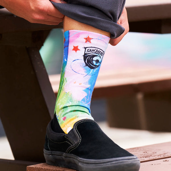 San Diego Wave FC Our Pride Makes Waves Socks