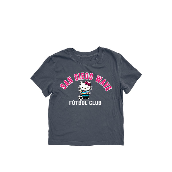 Women's San Diego Wave FC Hello Kitty Subtle Shine Boxy Short Sleeve Tee