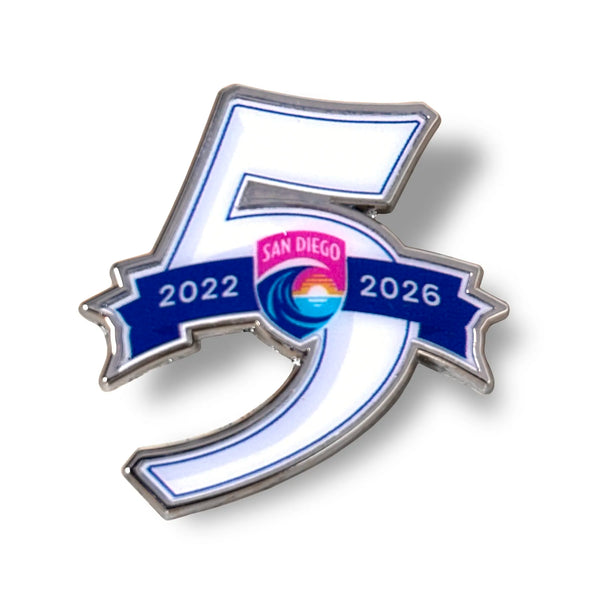 San Diego Wave FC Five Year Anniversary Pin