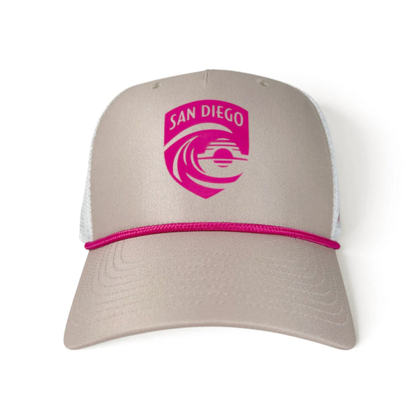 Nike San Diego Wave FC HD Print One Color Crest Rise Rope Trucker Hat