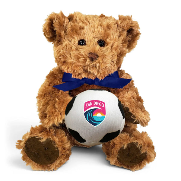 San Diego Wave FC Sports Throb Bear With Soccer Ball Plush Toy