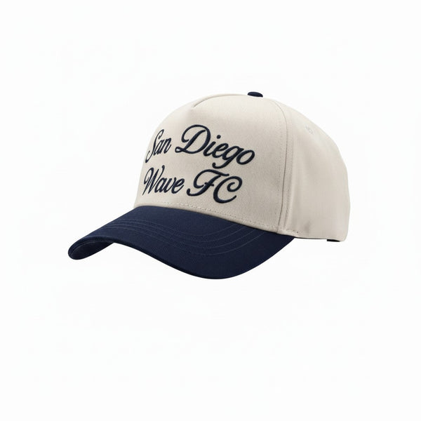 San Diego Wave FC Script Suede A-Frame Hat