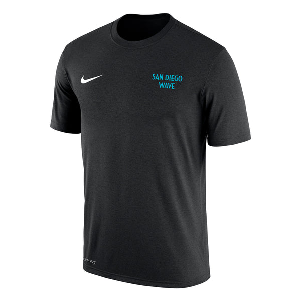 Men's Nike San Diego Wave FC Wordmark and Crest Dri-Fit Cotton Short Sleeve Tee