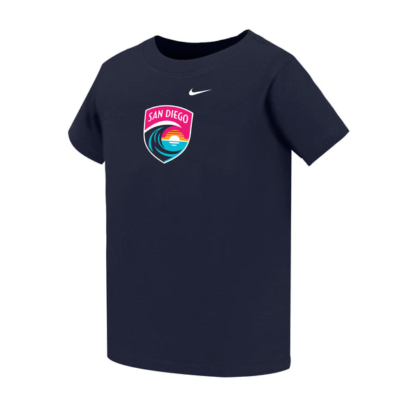 Toddler Nike San Diego Wave FC Crest Core Cotton Short Sleeve Tee