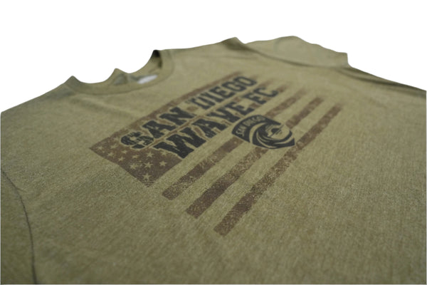 Unisex San Diego Wave FC Military Appreciation Tonal Flag Short Sleeve Tee