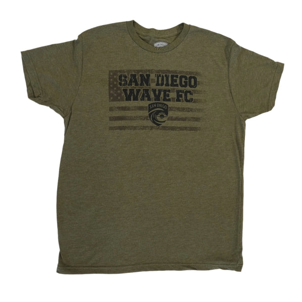 Unisex San Diego Wave FC Military Appreciation Tonal Flag Short Sleeve Tee