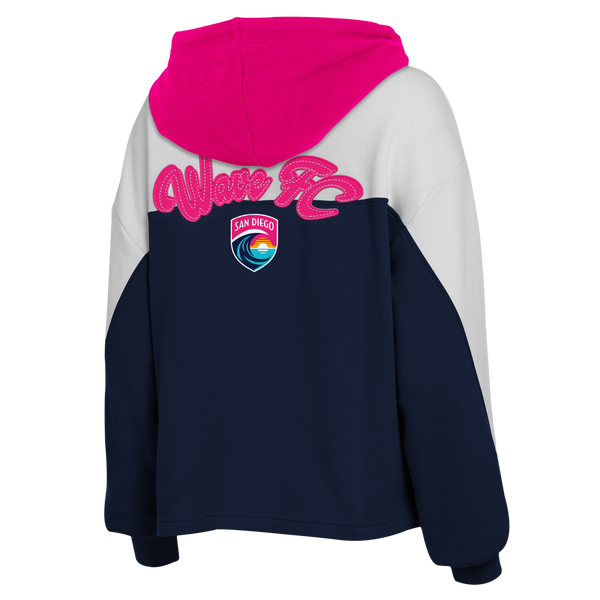 Women's San Diego Wave FC Color Block Full Zip Hoodie