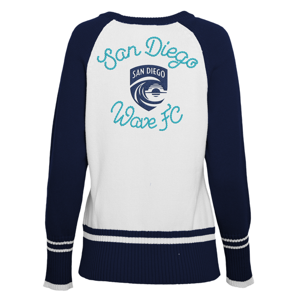 Women's San Diego Wave FC Chainstitch Embroidery Color Block Sweater