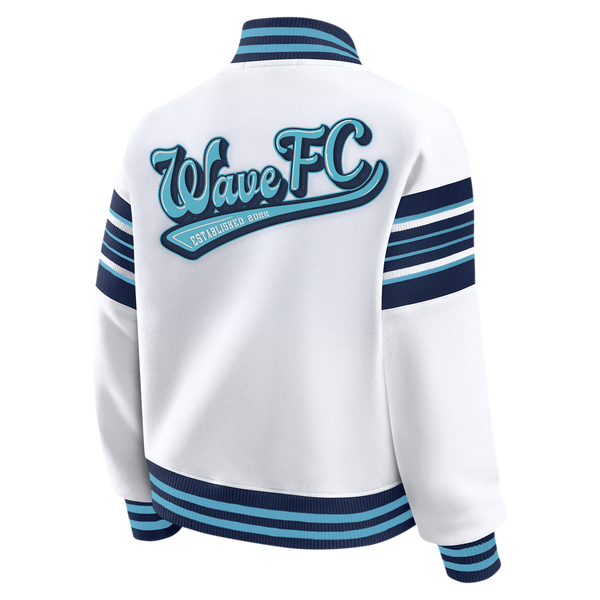 Women's San Diego Wave FC Varsity Snap Front Fleece Sweatshirt