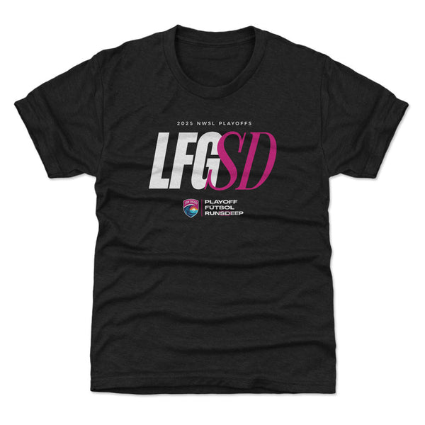 Youth San Diego Wave FC 2025 LFGSD Playoffs Short Sleeve Tee