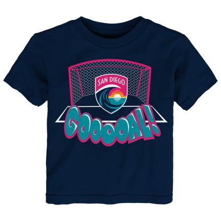 Toddler San Diego Wave FC Logo Goal Short Sleeve Tee