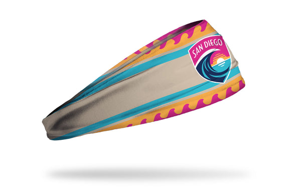San Diego Wave FC Wave Stripes Crest Headband