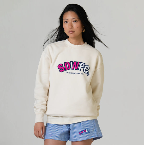 Unisex San Diego Wave FC x SDN Ecru Crew Neck