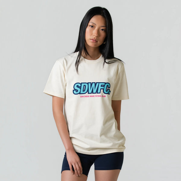 Unisex San Diego Wave FC x SDN Ecru Short Sleeve Tee