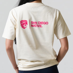 Unisex San Diego Wave FC x SDN Ecru Short Sleeve Tee