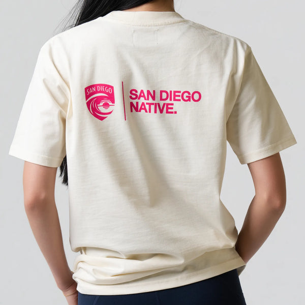 Unisex San Diego Wave FC x SDN Ecru Short Sleeve Tee