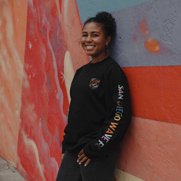 Unisex San Diego Wave FC Pride Circle Crew Neck Fleece