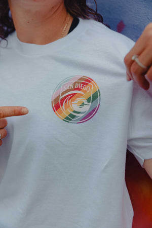 Unisex San Diego Wave FC Pride Circle Short Sleeve Tee