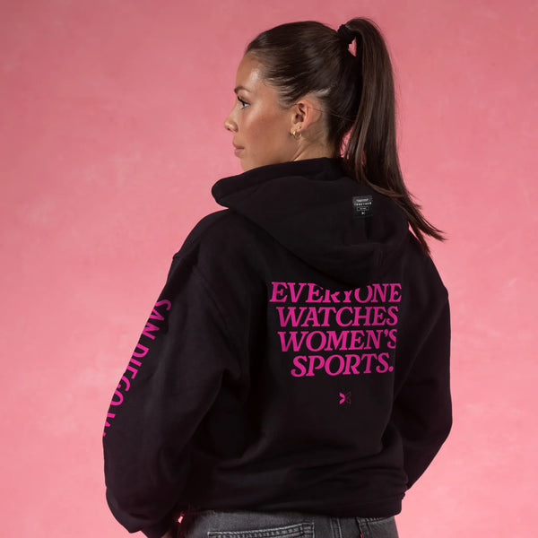 Unisex San Diego Wave FC x Togethxr Everyone Watches Women's Sports Black Hoodie