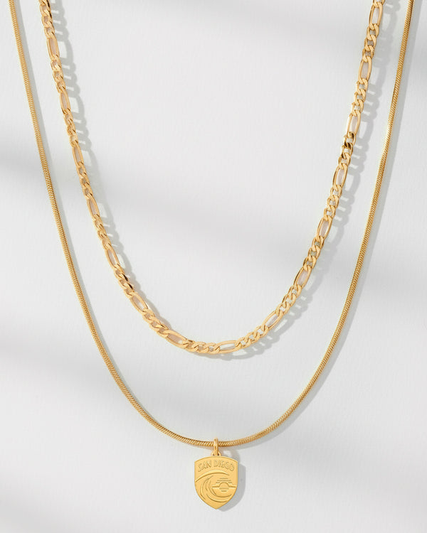 San Diego Wave FC Double Chain and Logo Necklace