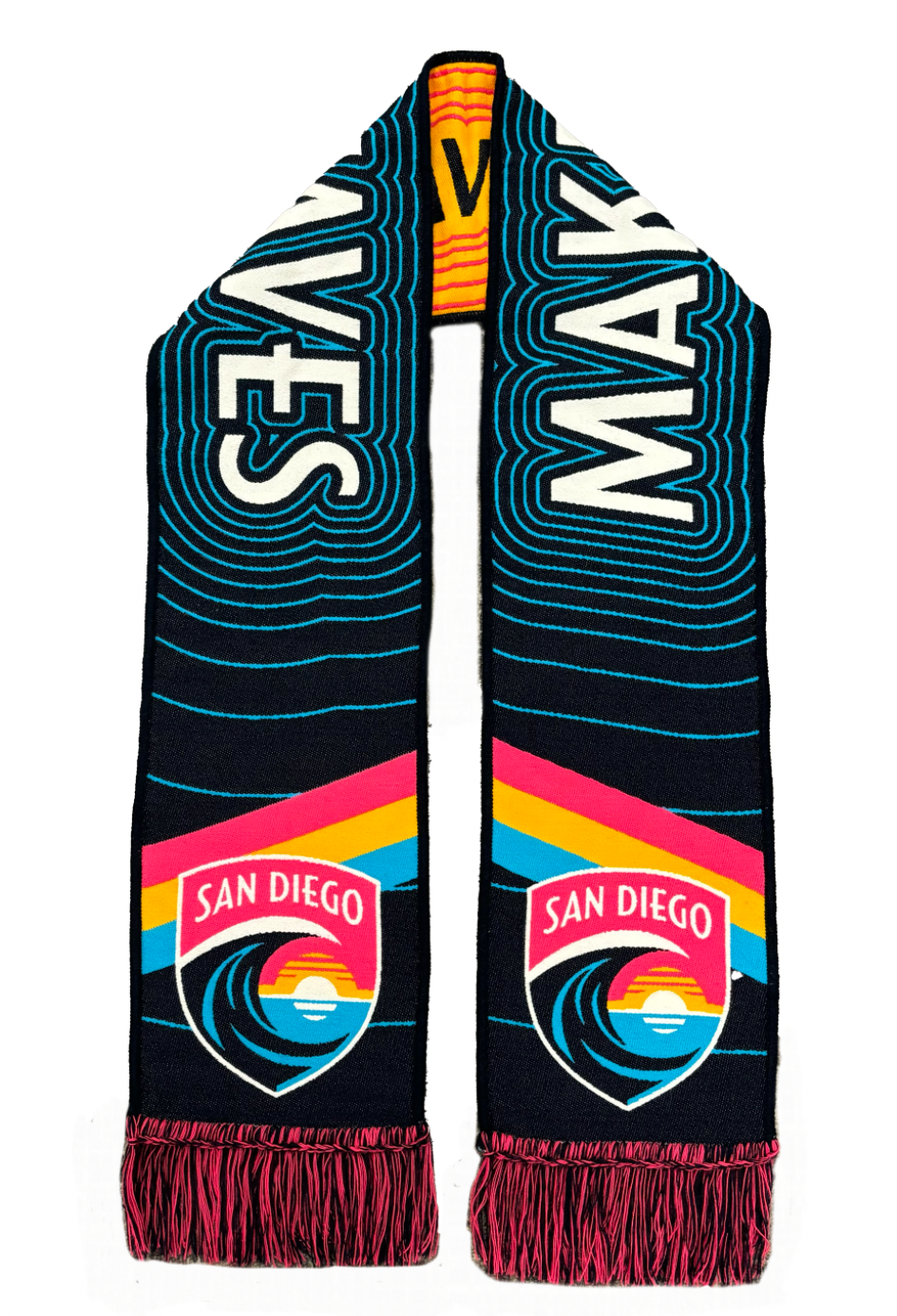 San Diego Wave FC Make Waves Ripple HD Woven Scarf – San Diego