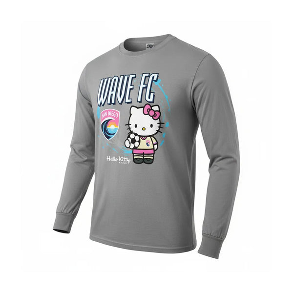 Unisex San Diego Wave FC Hello Kitty Soccer Paint Long Sleeve Tee