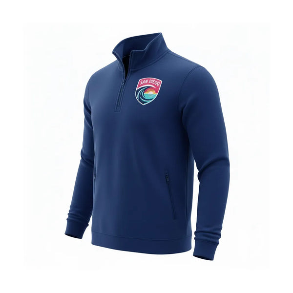 Unisex San Diego Wave FC Crest Trainer 1/4 Zip Fleece