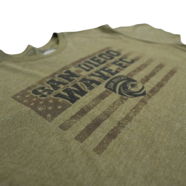 Unisex San Diego Wave FC Military Appreciation Tonal Flag Short Sleeve Tee