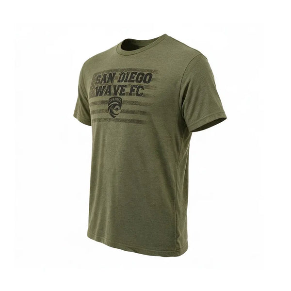 Unisex San Diego Wave FC Military Appreciation Tonal Flag Short Sleeve Tee