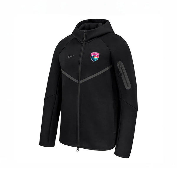 Men's Nike San Diego Wave FC Crest Tech Fleece Full Zip Hoodie