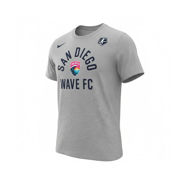 Men's Nike San Diego Wave FC Arc Wordmark With Crest Dri-Fit Cotton Short Sleeve Tee
