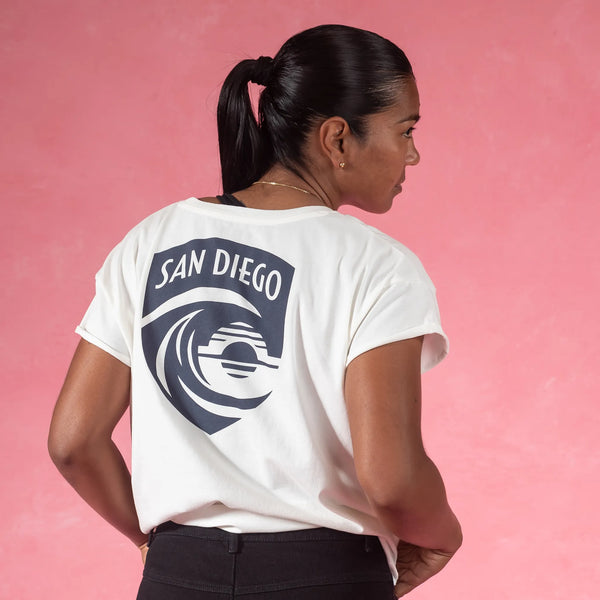 Women's San Diego Wave FC Nomah Alana Cropped Short Sleeve Tee