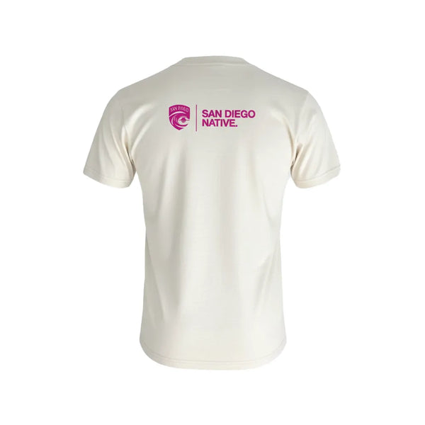 Unisex San Diego Wave FC x SDN Ecru Short Sleeve Tee