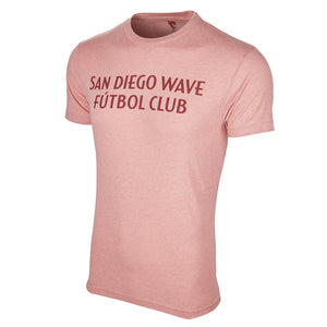 Unisex San Diego Wave FC Tonal Wordmark Desert Pink Tri-Blend Short Sleeve Tee