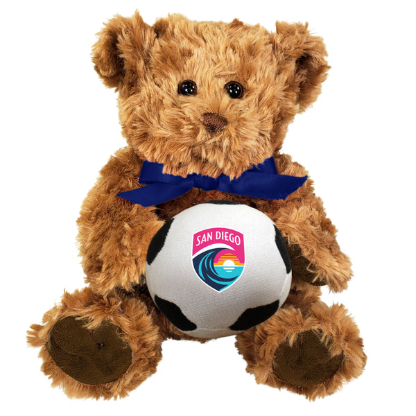 San Diego Wave FC Sports Throb Bear With Soccer Ball Plush Toy