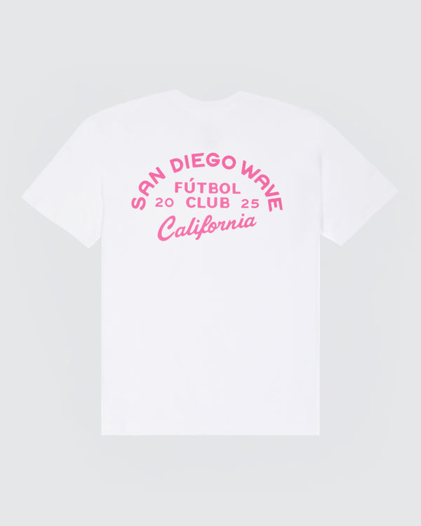 Unisex San Diego Wave FC x Huega House White Short Sleeve Tee